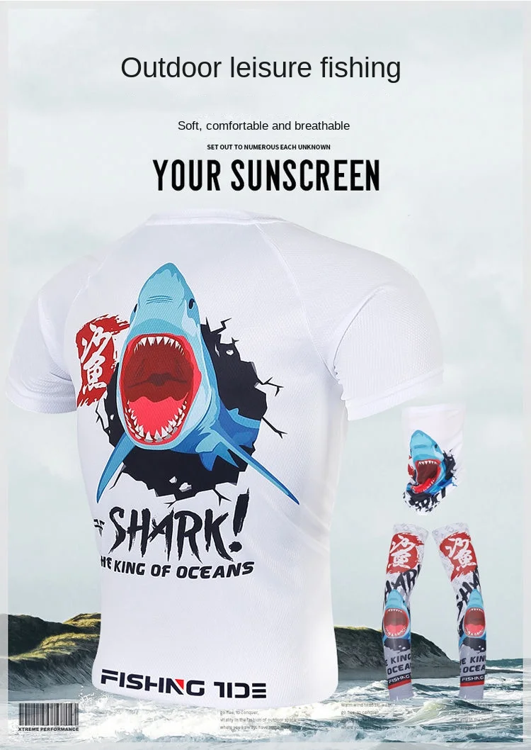 Camiseta con mangas anti‑UV y pañuelo
