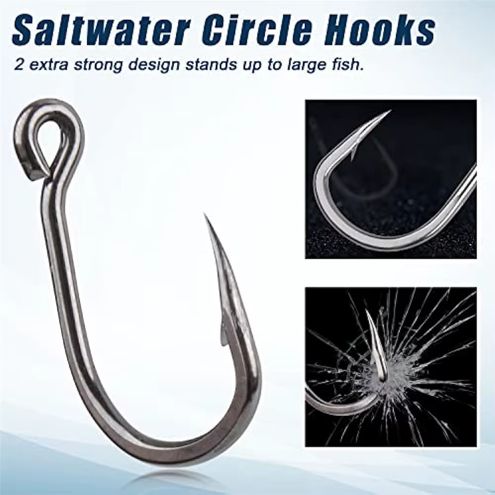 Anzuelos Circle Hook acero inoxidable para gran juego 1/0-12/0 - imagen 3