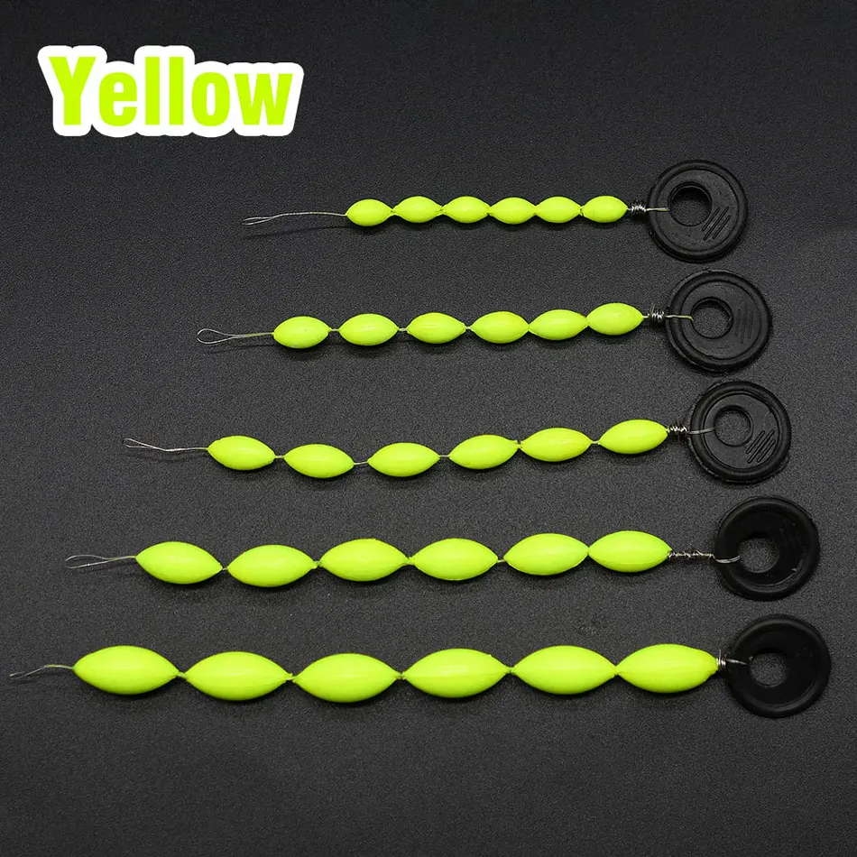 Tapones instalados en línea de pesca