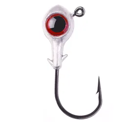 Anzuelos Jig Head ojos grandes y afilados para lubina y trucha