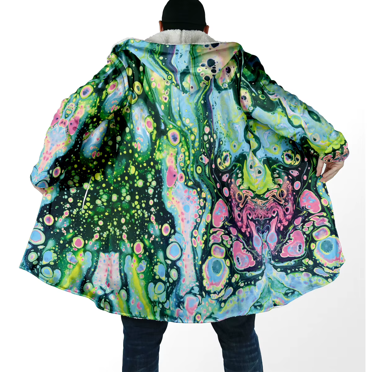 Trippy Chaqueta de pesca forro polar invierno – Capucha lana gruesa