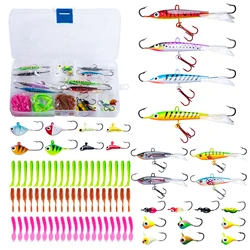 Goture Kit de Señuelos para Pesca en Hielo con Jigs y Vinilos