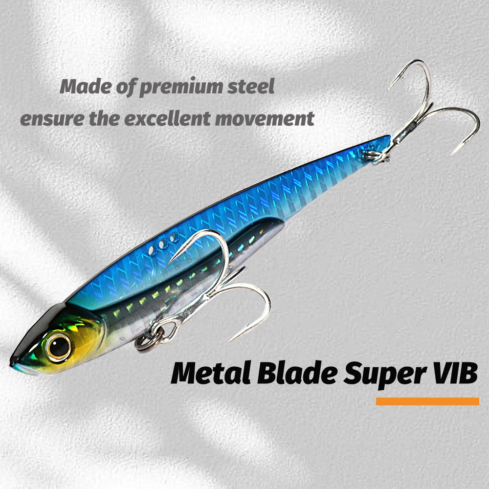 GOBAIT Señuelo VIB metálico – Cebo duro hundimiento con triple anzuelo - imagen 5