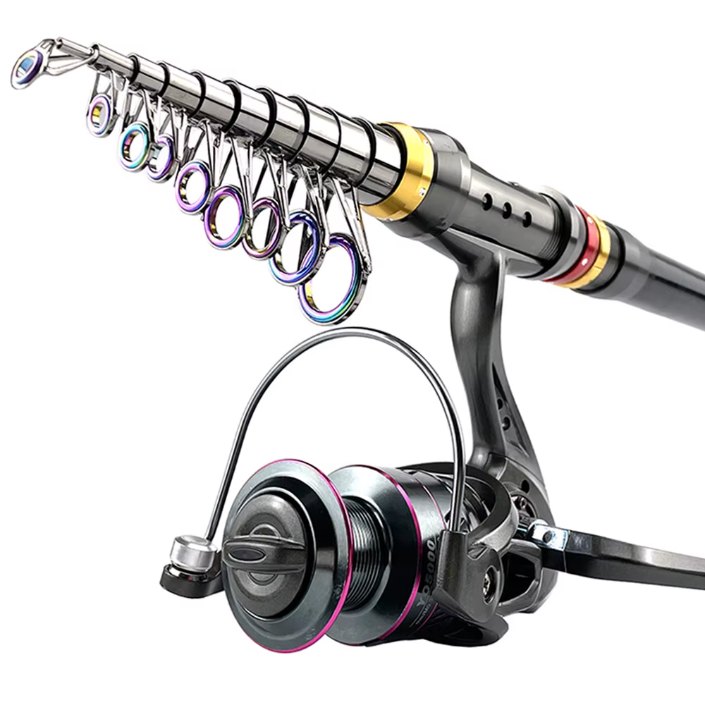 Caña telescópica de carbono para pesca 1,8–3,6 m – combo marino - imagen 4