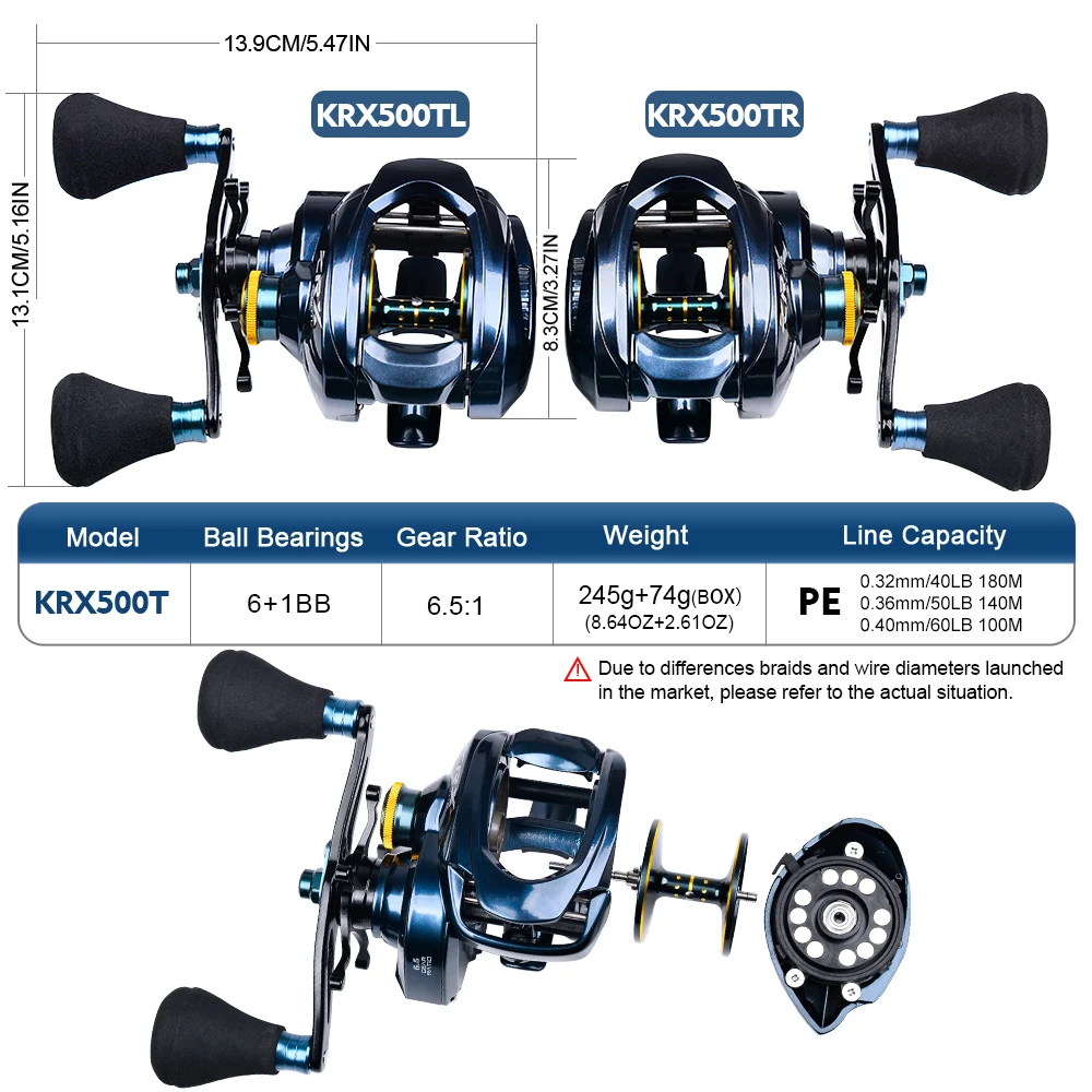 Carrete Baitcasting PROBEROS para Agua Salada – Relación 6,5:1 - imagen 5
