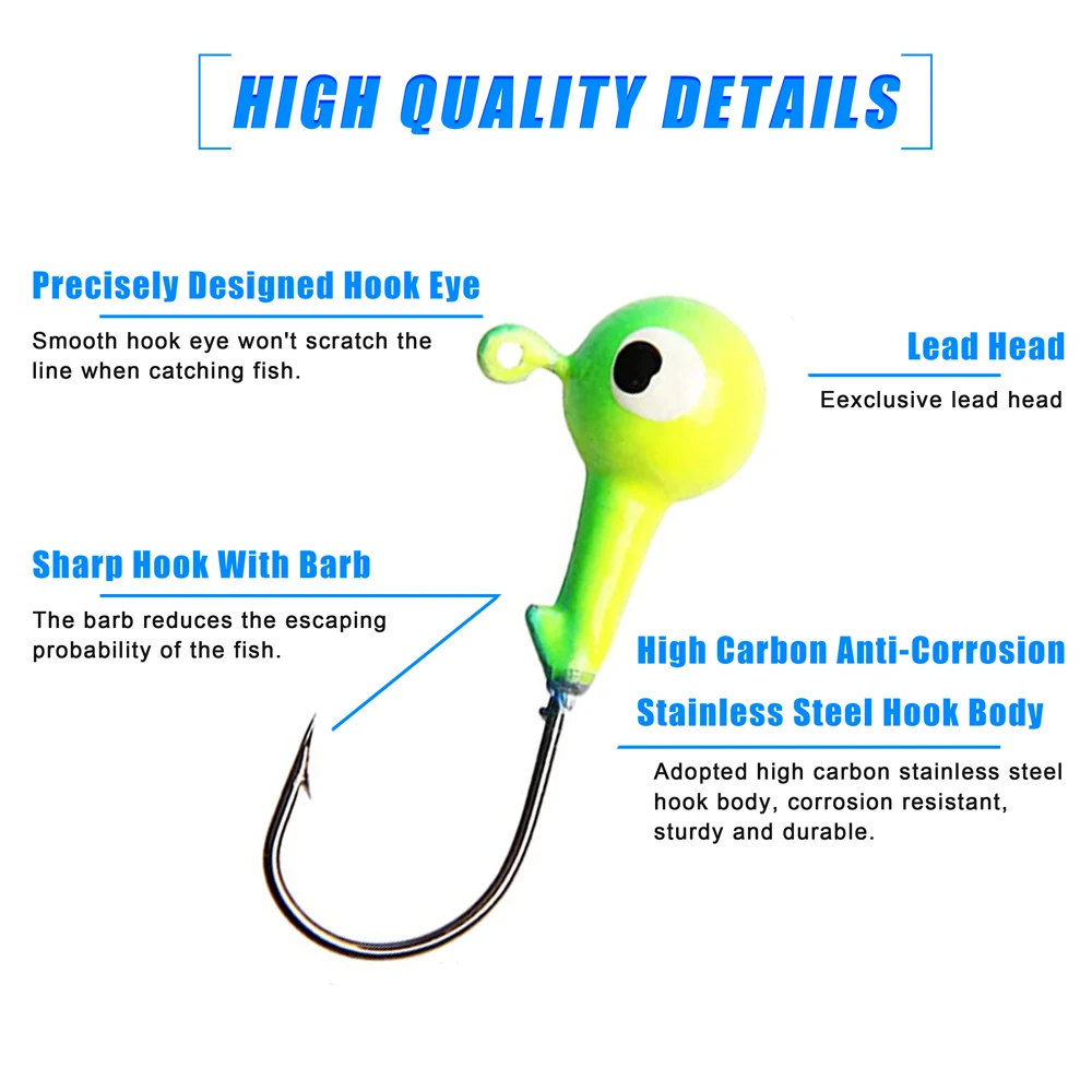 Anzuelos Jig Head para Lubina – Púas de acero para vinilo - imagen 2