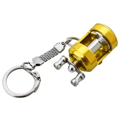 Llavero carrete de pesca metal – Colgante tambor para aparejos