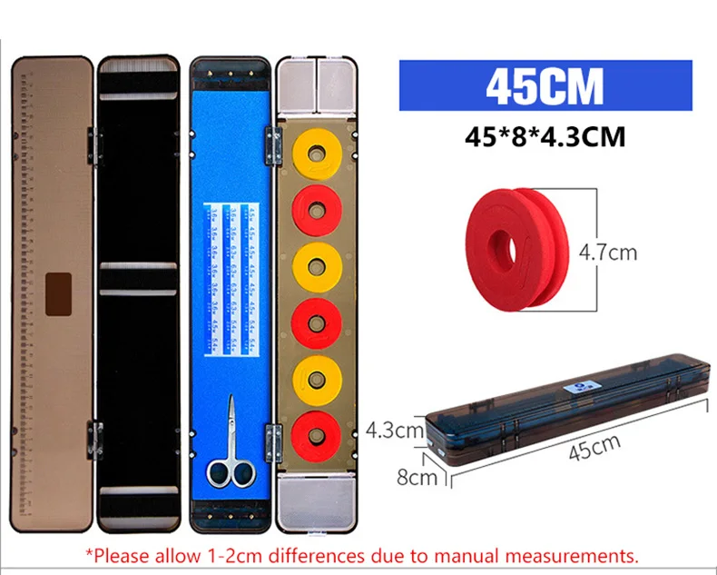 Organización interior de la caja de aparejos
