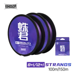 Línea trenzada PE Kingdom X9 X12 para agua salada