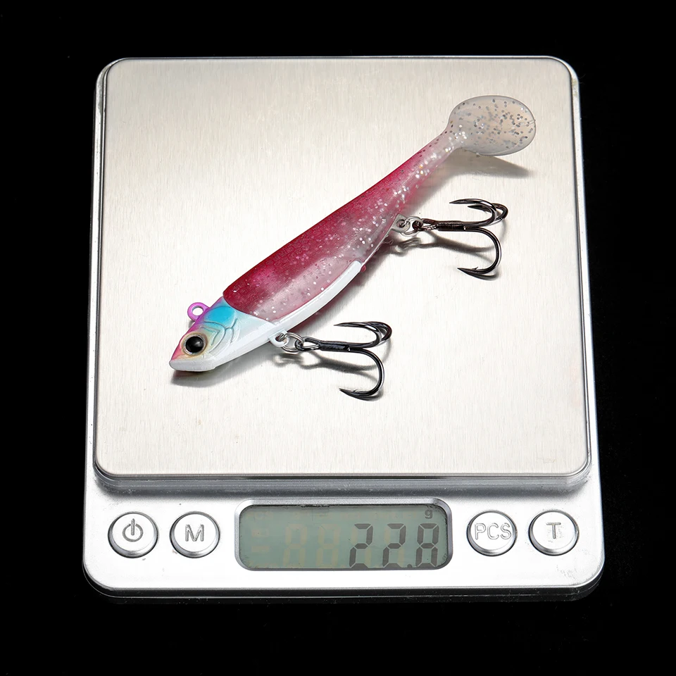 Detalle del cebo suave WALK FISH con cola en T
