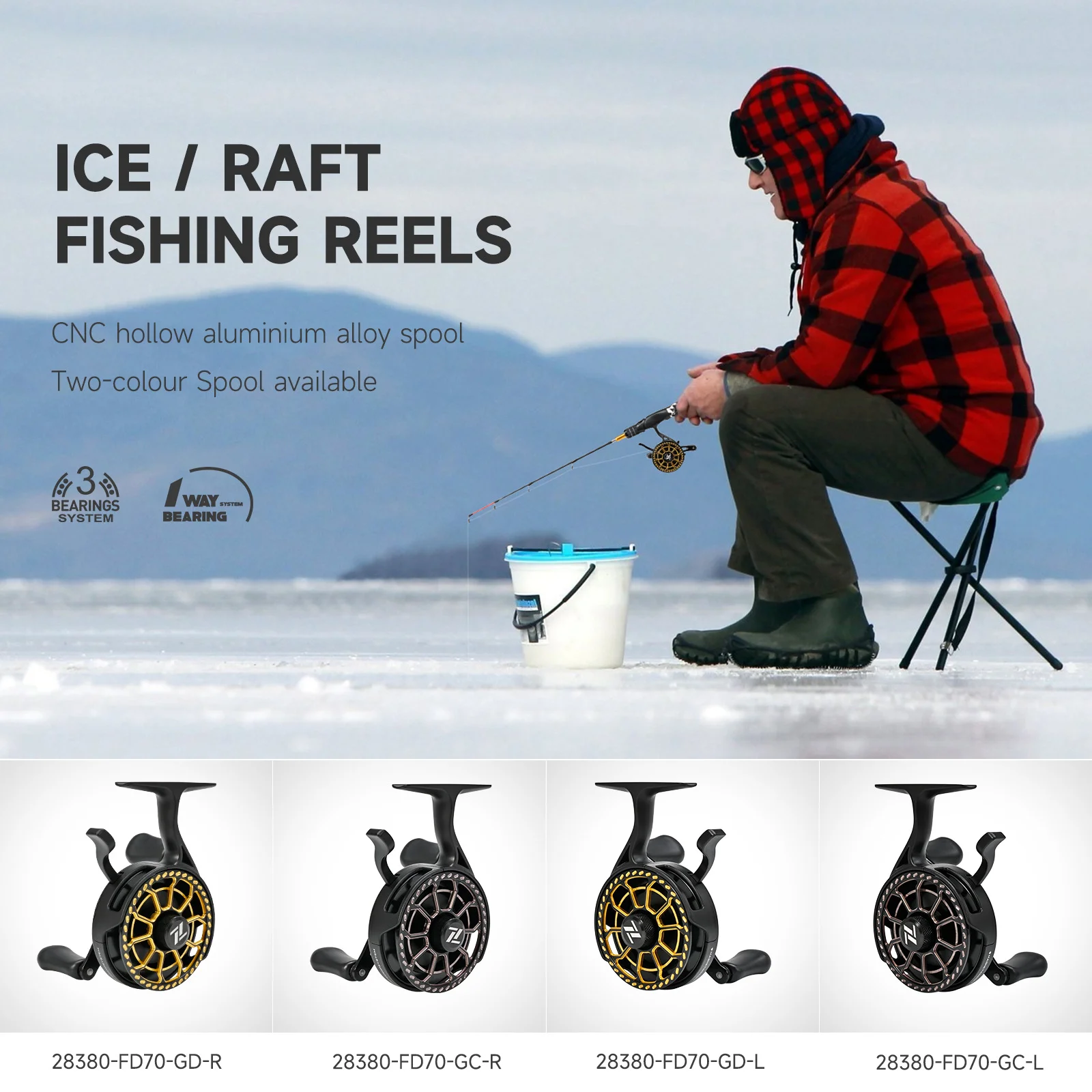 Carrete de pesca con mosca para carpas en hielo - imagen 4