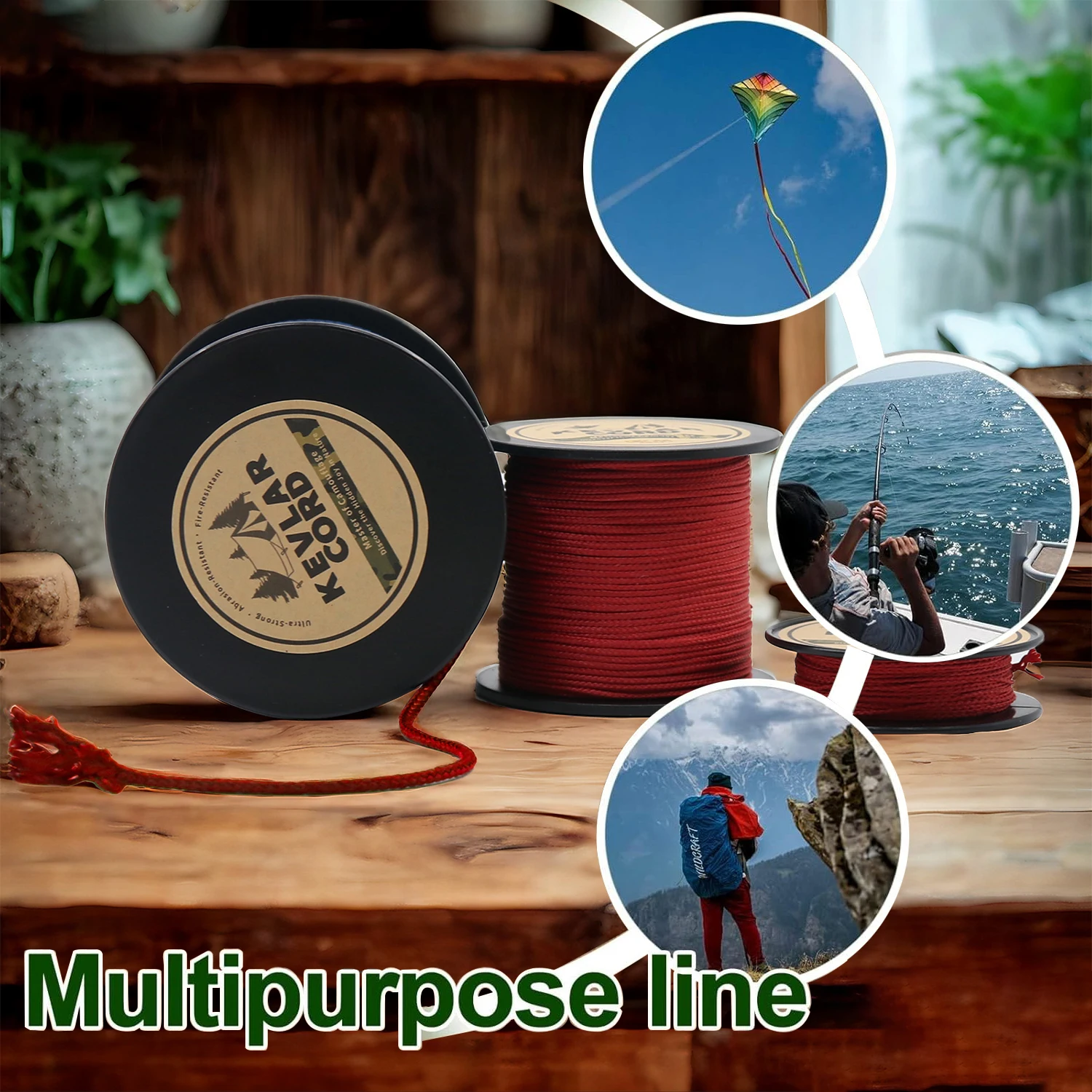 FishTrip Cable Kevlar Rojo – Líder de Pesca Resistente - imagen 4
