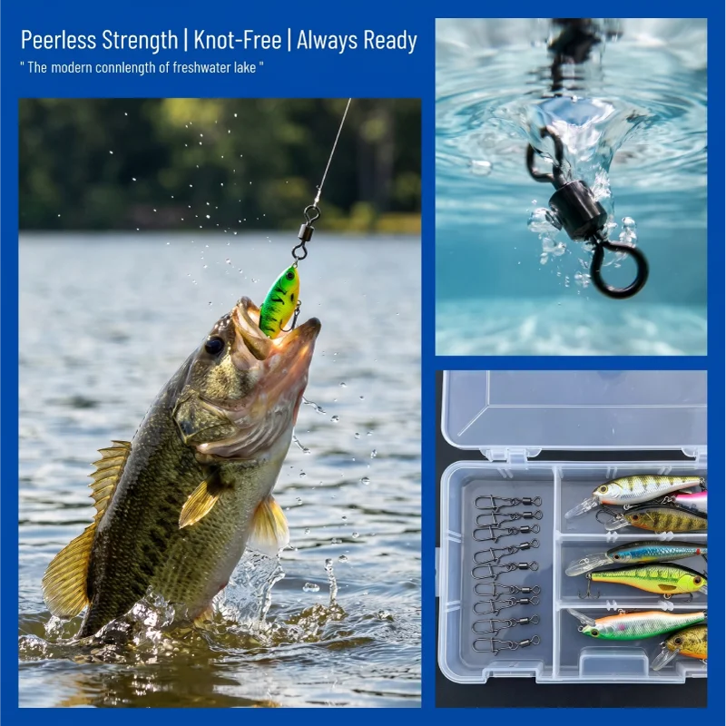 Girelles con clip Interlock Snap para pesca agua dulce y salada - imagen 5