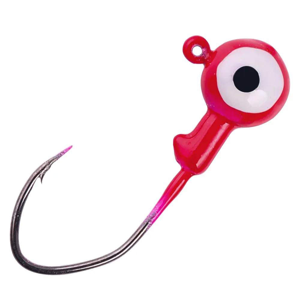 Anzuelos Jig Head con ojos realistas para vinilo
