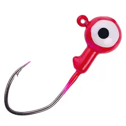 Anzuelos Jig Head con ojos realistas para vinilo