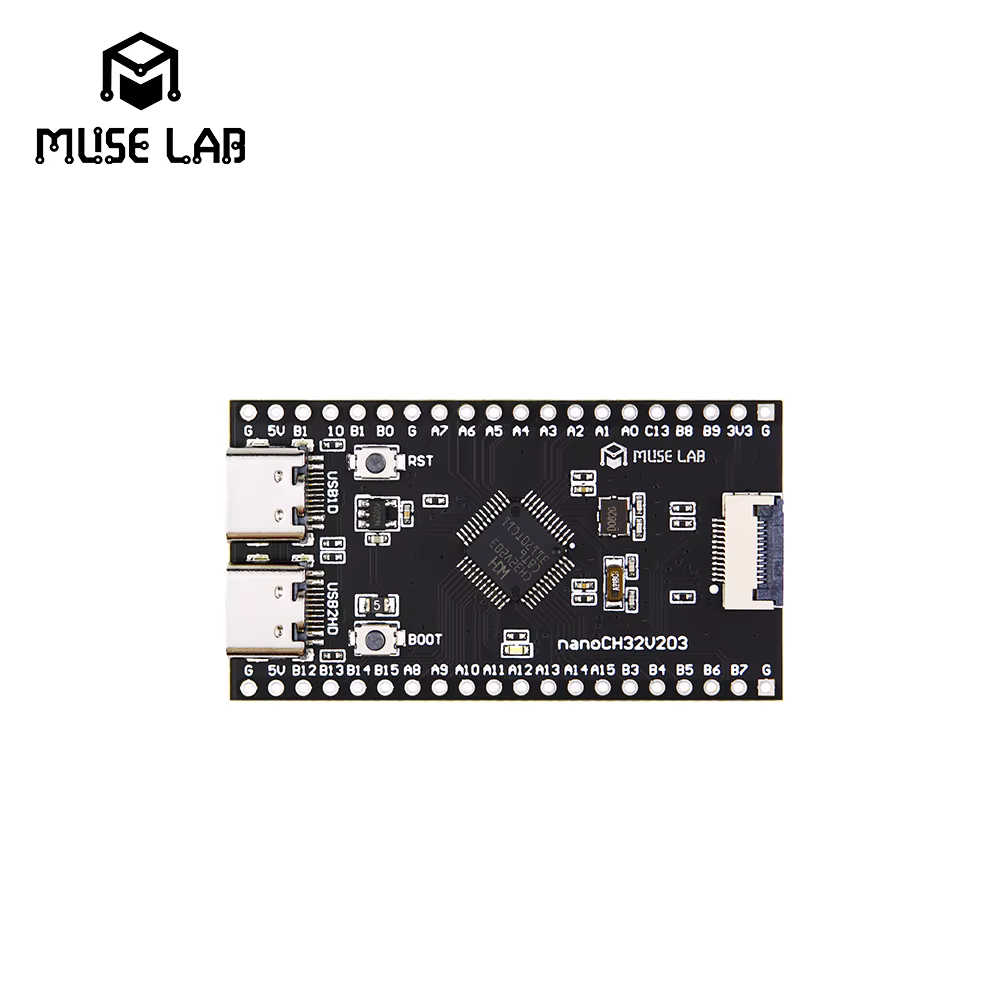 Placa de desarrollo nanoCH32V203 WCH RISC-V con USB dual, LCD y SD