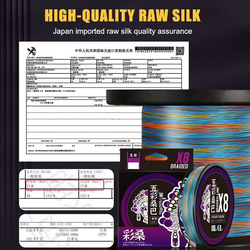 ZUKIBO Sedal Multifilamento trenzado 8 hebras – 1000m Multicolor - imagen 4