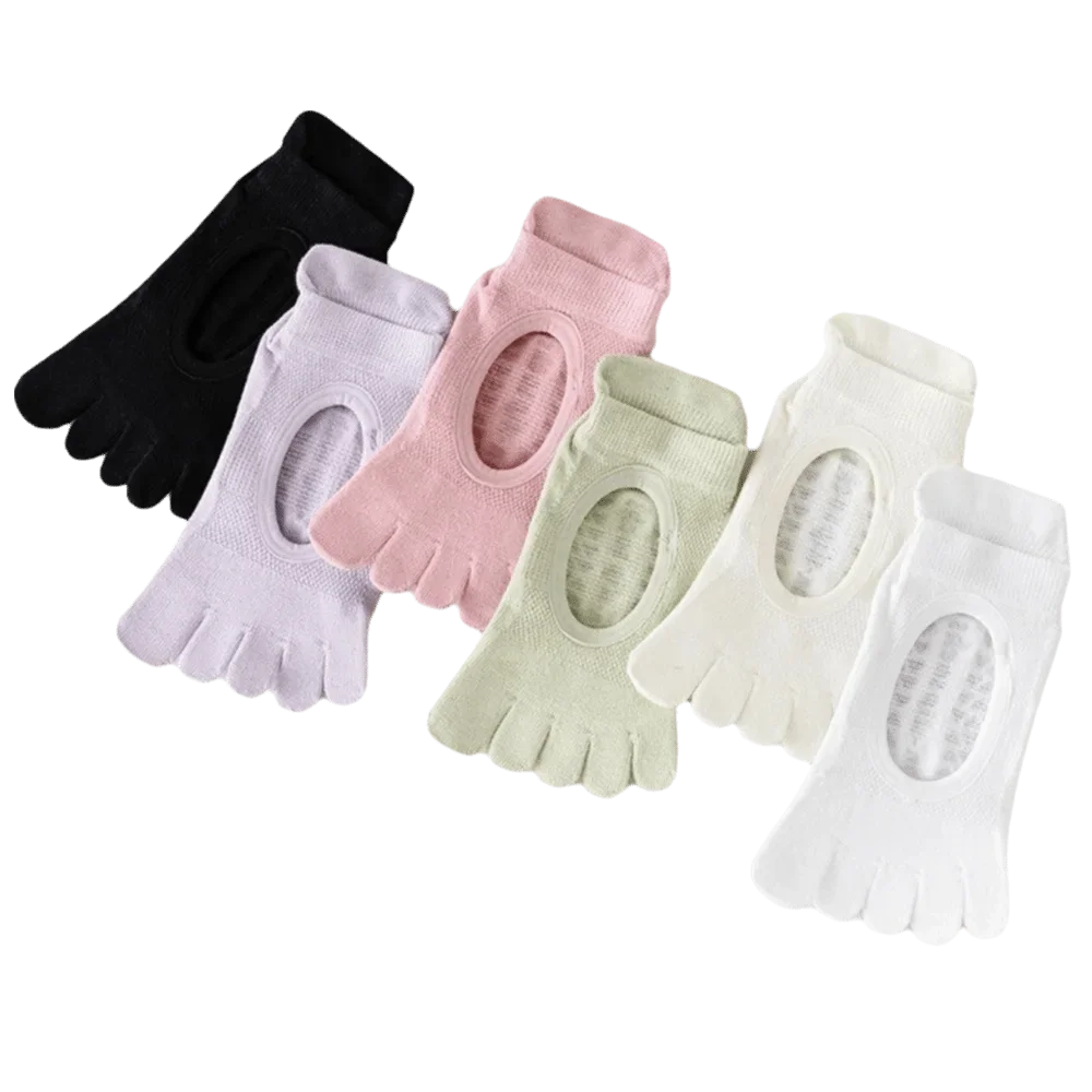 Calcetines antideslizantes de malla con cinco dedos para Yoga y Pilates - imagen 4