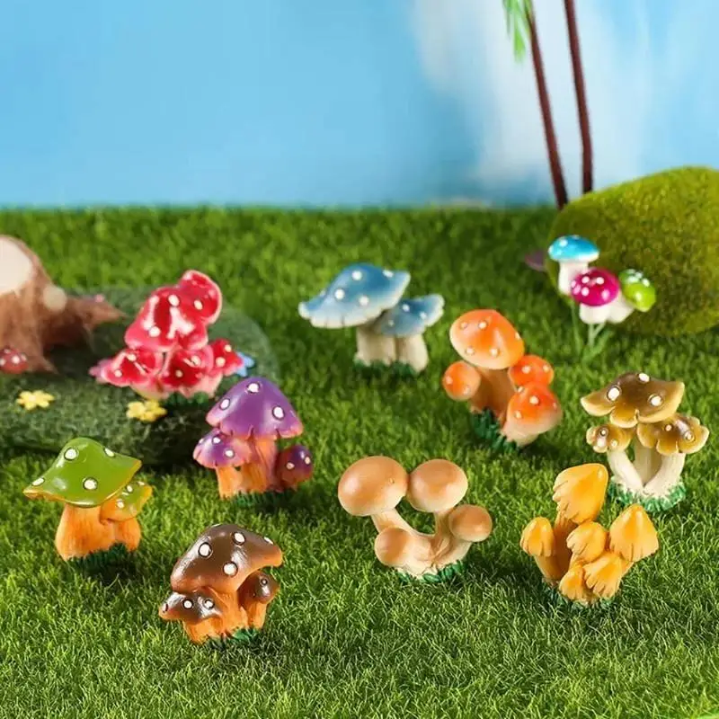 Detalle de adorno de resina tipo hongo