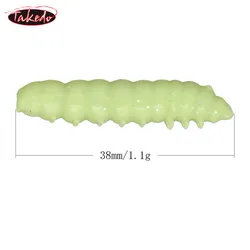 TAKEDO vinilo larva UV aromatizada realista para trucha y lubina