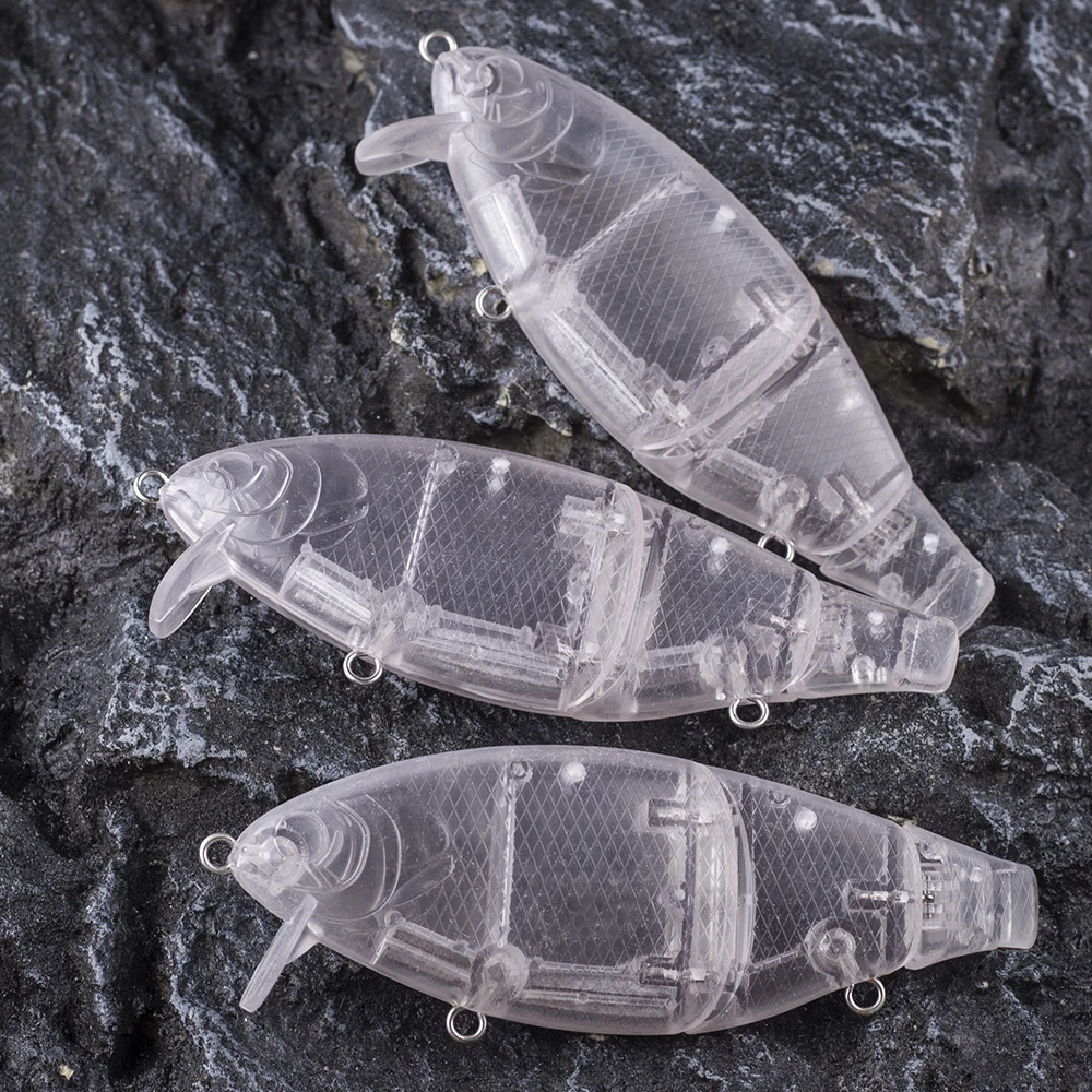 Dr.Holife Swimbait articulado sin pintar blanco - cebo de pesca DIY - imagen 4