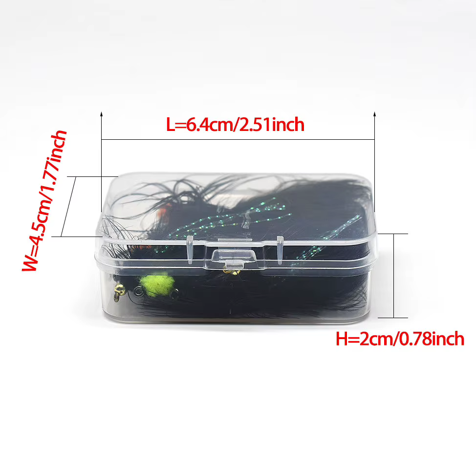 MNFT Mosca Beadhead Streamer negra para pesca de trucha en ríos - imagen 5