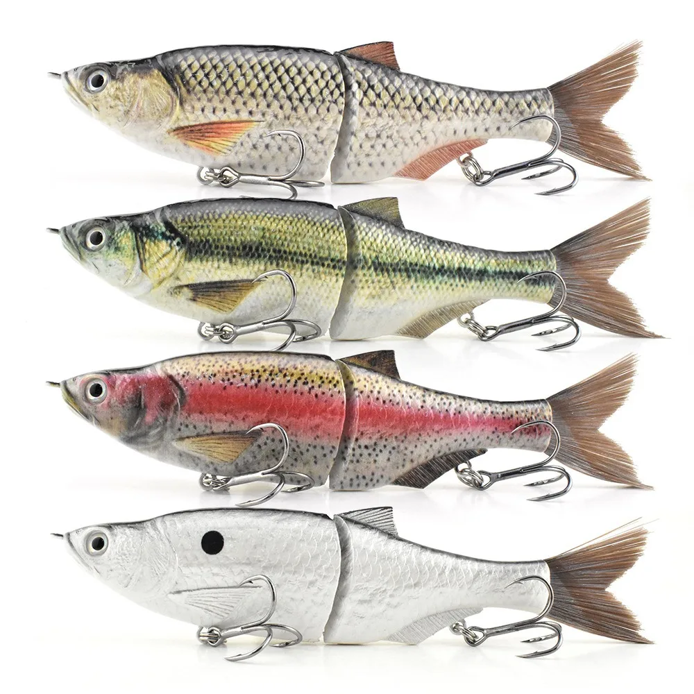 Señuelo swimbait AJLURES con estampado 3D, vista lateral