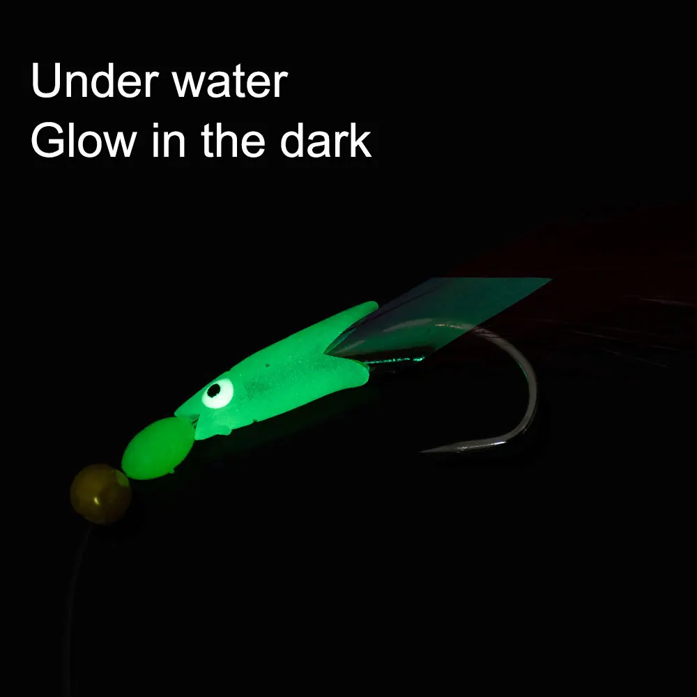 Señuelo luminoso para caballa – Pluma anzuelo lubina bacalao - imagen 3
