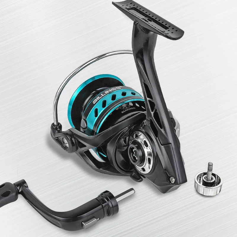 Carrete de pesca BILLINGS con manivela plegable agua dulce y salada - imagen 2