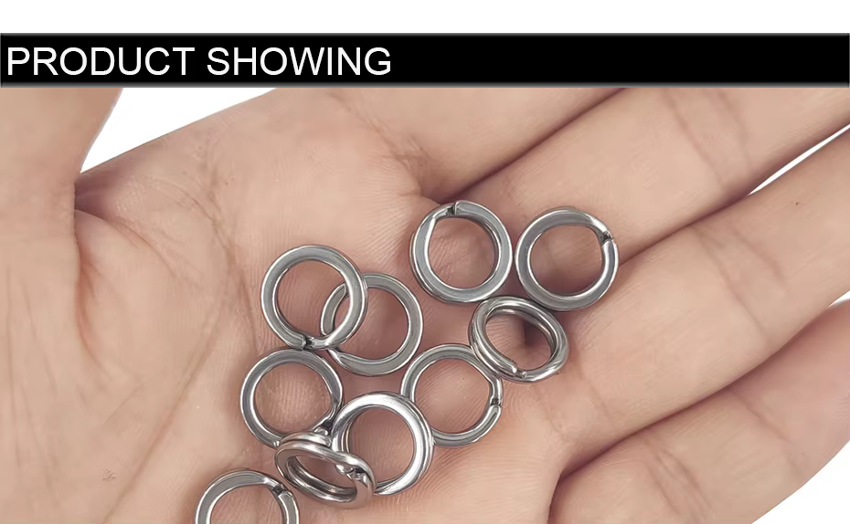 Anillos partidos de acero inoxidable para montajes de pesca