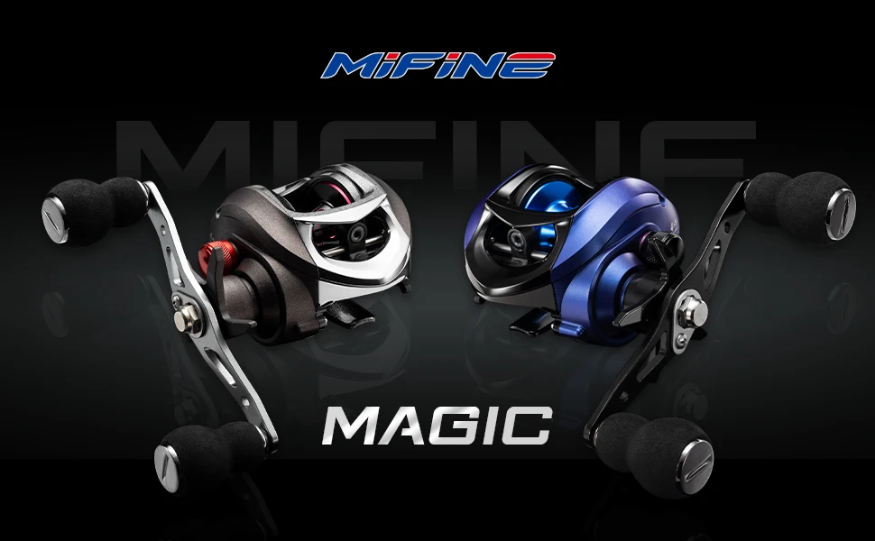 Carrete MIFINE MAGIC con cuerpo de nailon PA+ y carrete de aluminio CNC