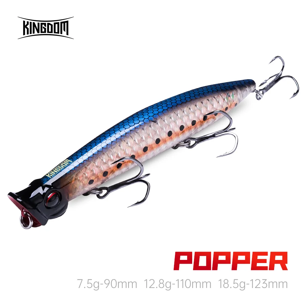 Kingdom Topwater Popper – Señuelo artificial de superficie para pesca