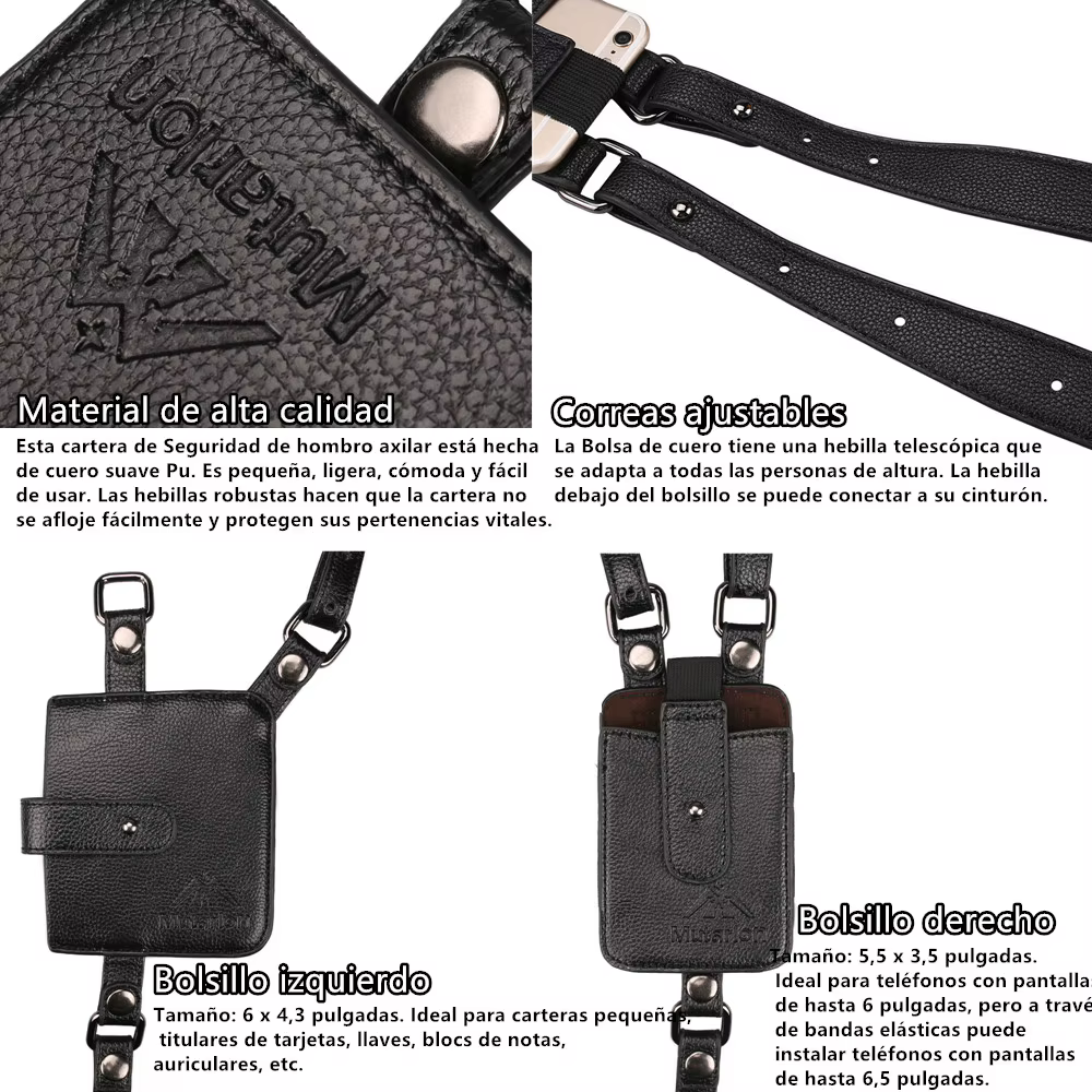 Bandolera de pesca – Bolso pecho anti‑robo para cañas y vinilos - imagen 2