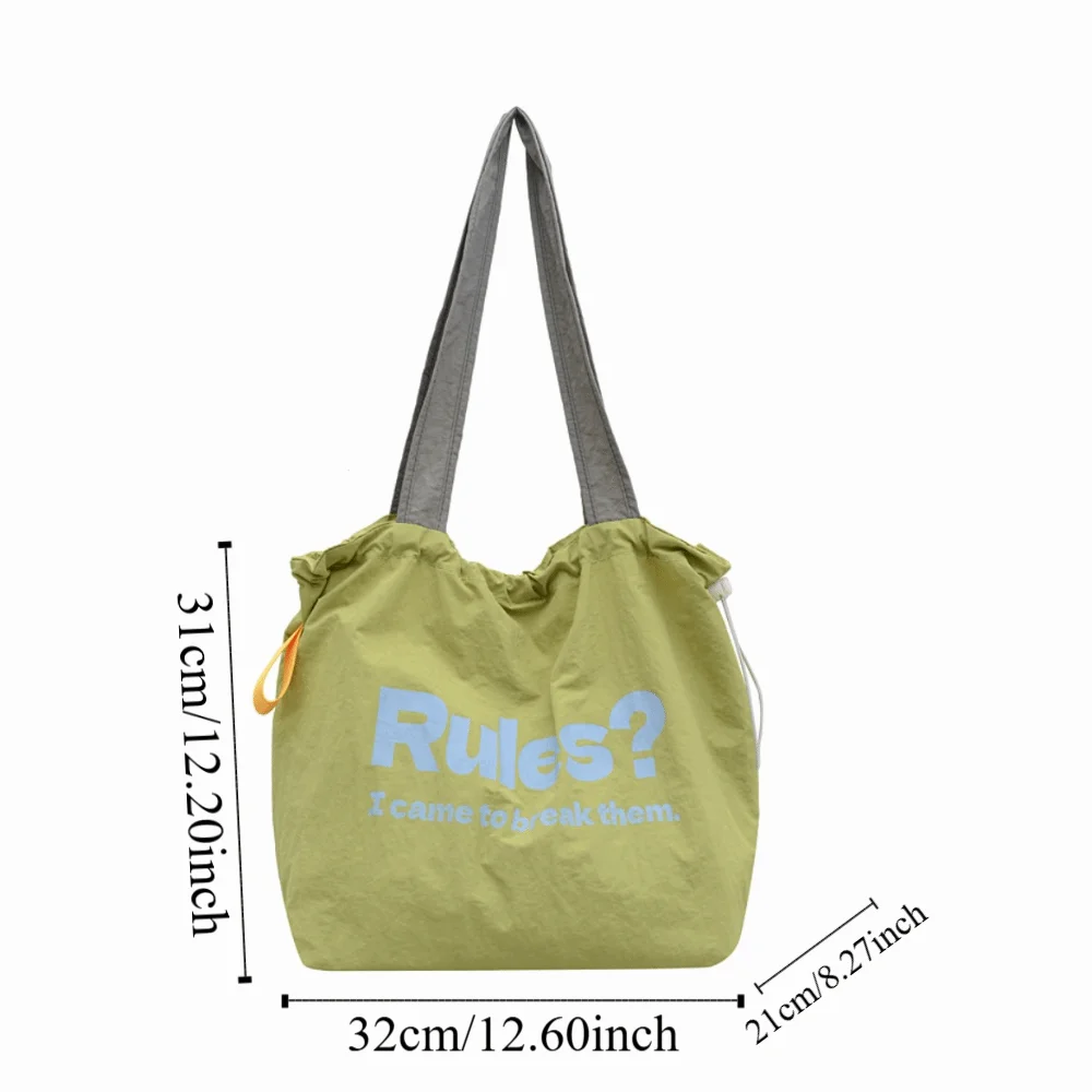 Bolsa con cordón de diseño de letras a la moda