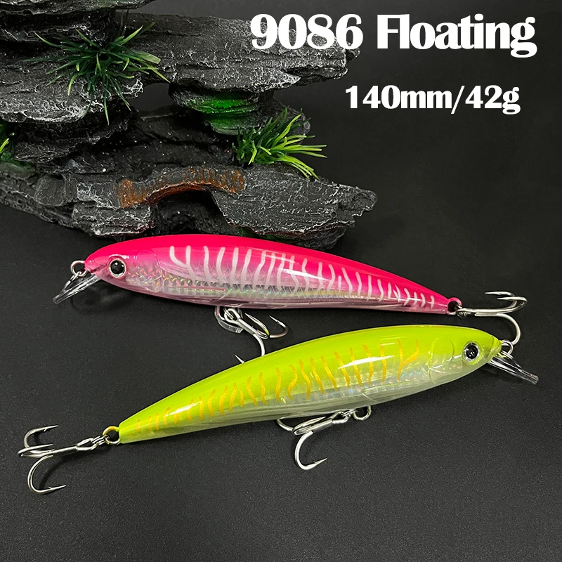 Wobblers jerkbait flotante para trolling en agua salada