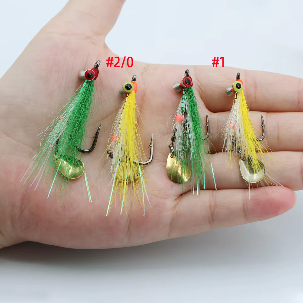 Wifreo Bucktail Clouser Minnow mosca para trucha con cuchara giratoria - imagen 4