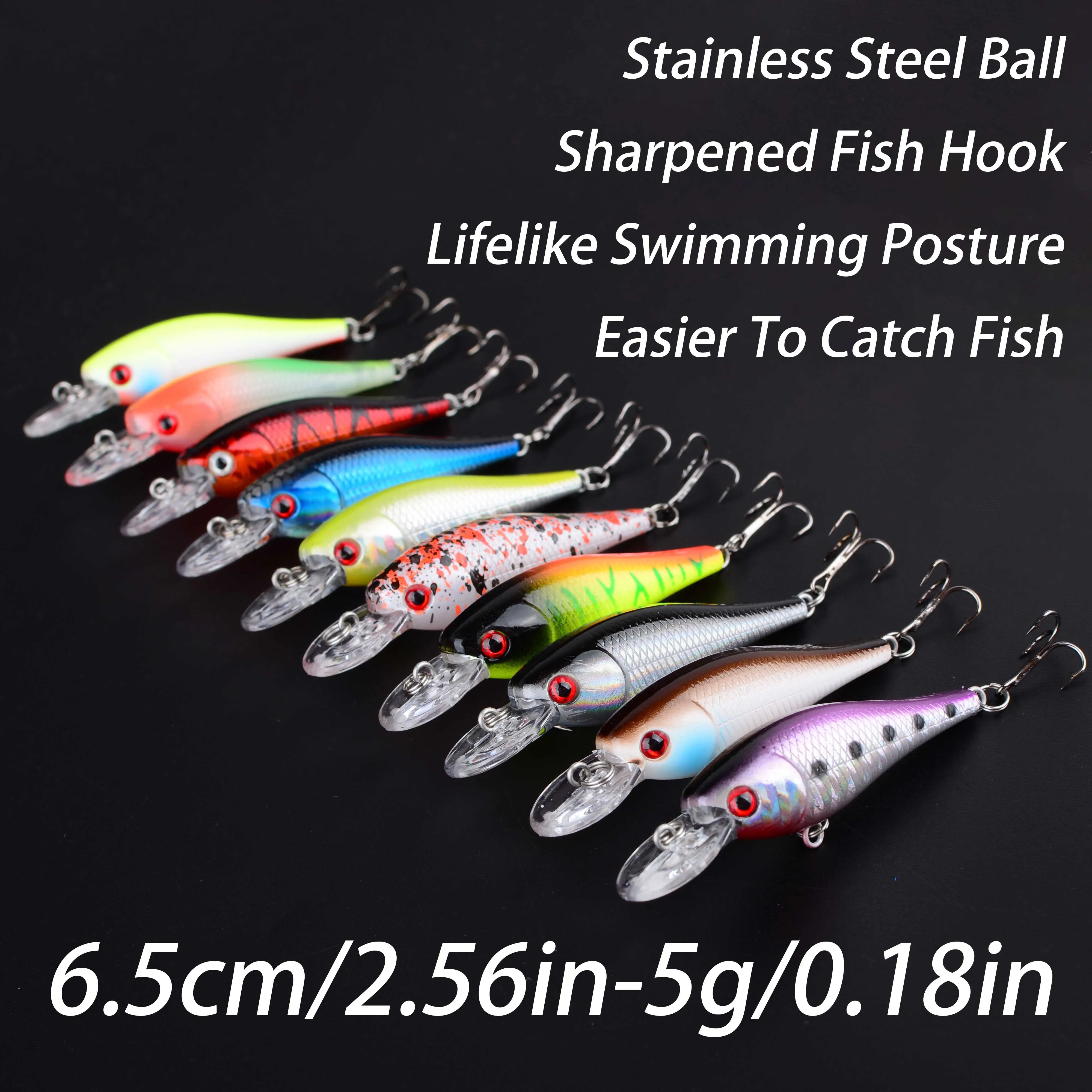 Señuelo artificial minnow crank wobbler 6.5cm 5g