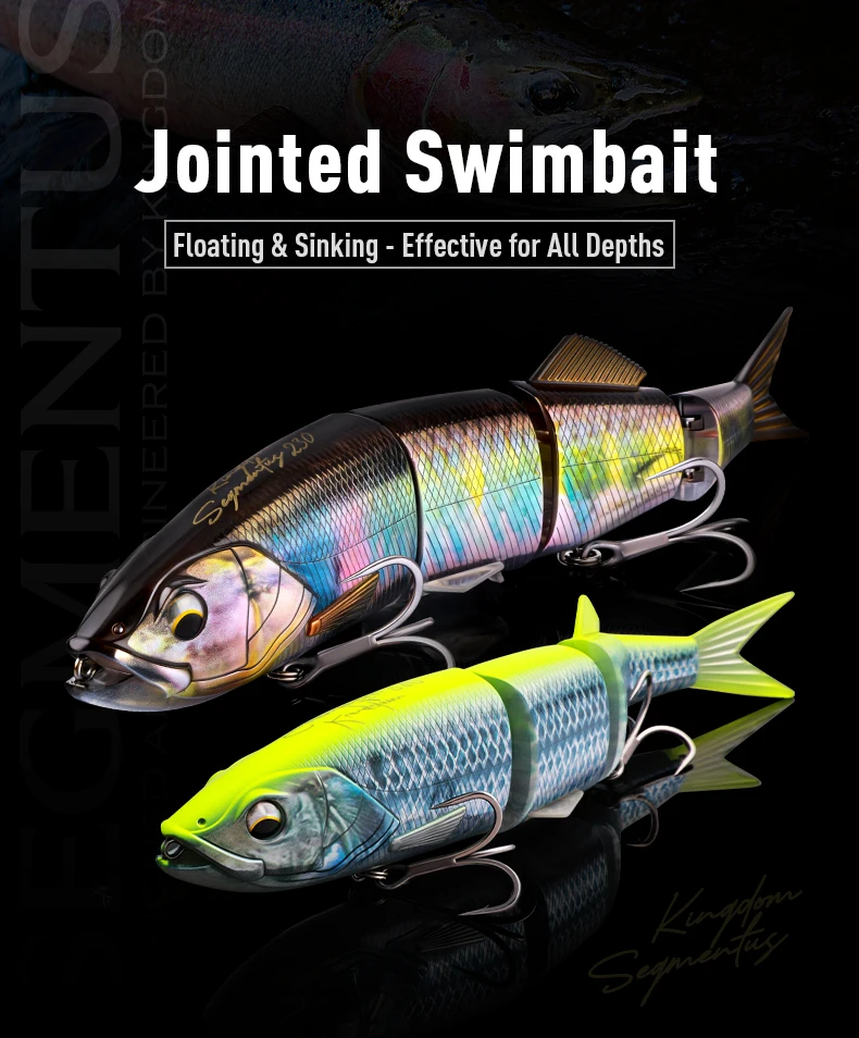 Swimbait articulado en acción