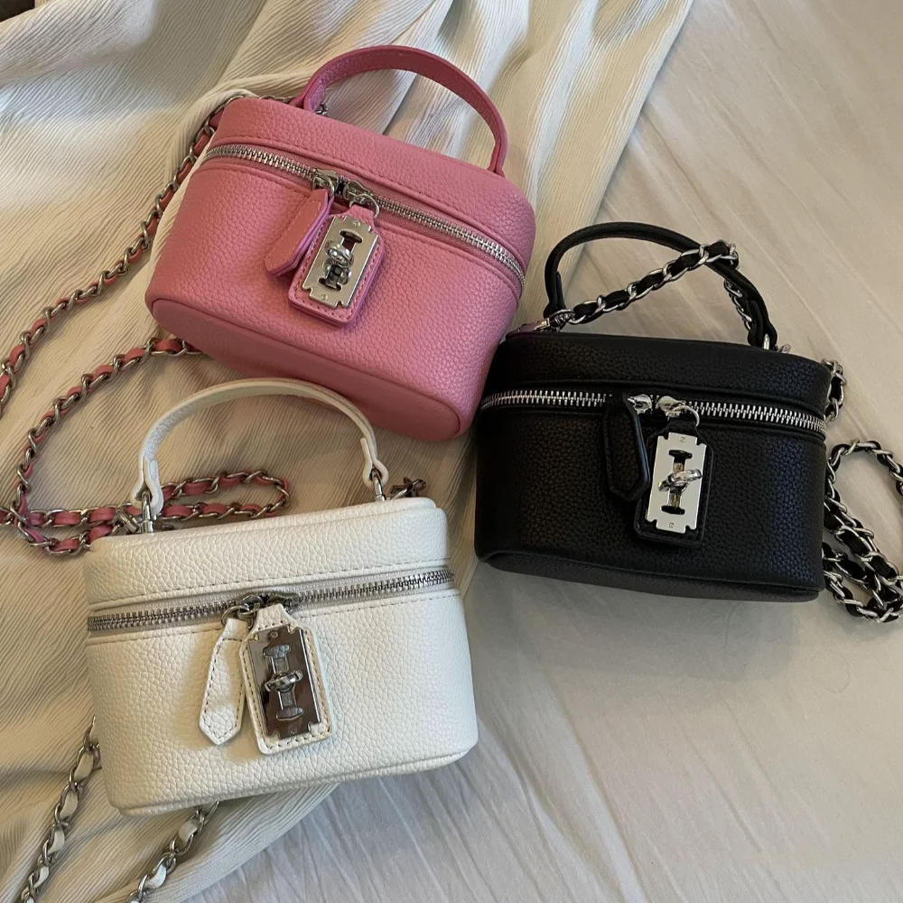 Bolso bandolera mujer de PU con cadena y hebilla para móvil - imagen 4