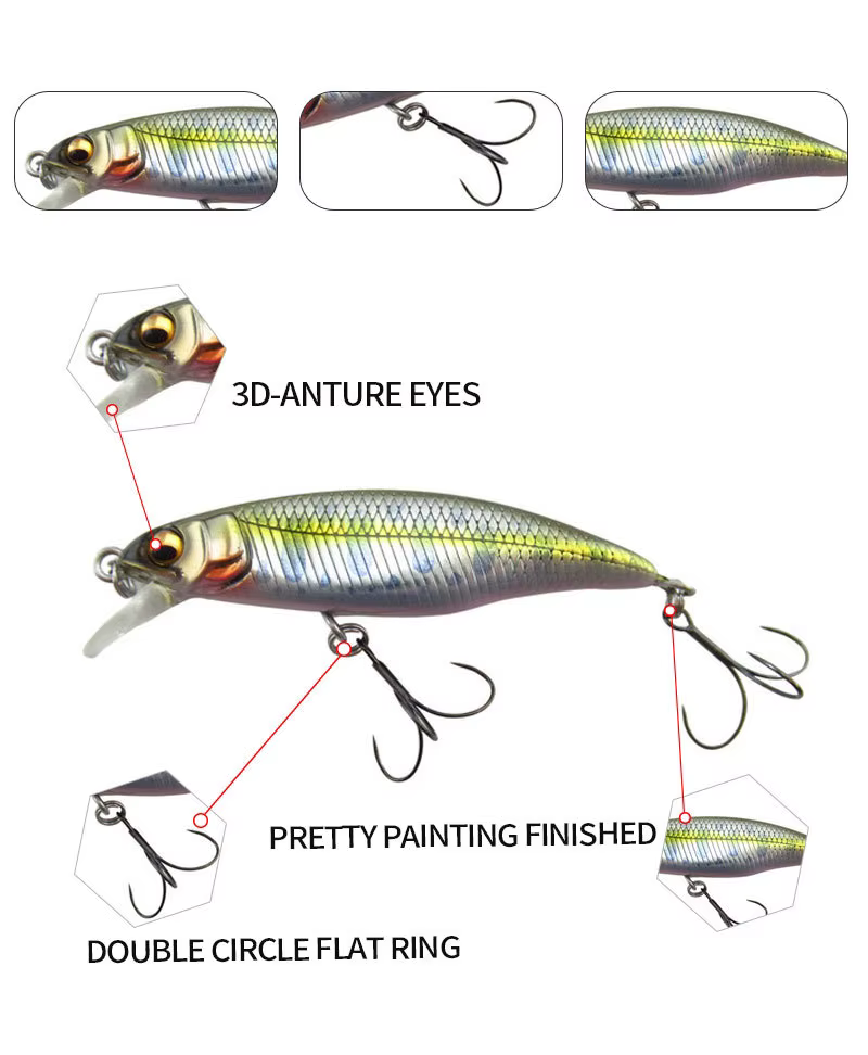 Señuelos flotantes para pesca de carpa detalle