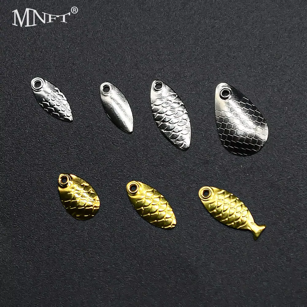 Señuelos DIY con cuchillas de cobre MNFT para pesca con anillos giratorios