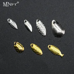 Señuelos DIY con cuchillas de cobre MNFT para pesca con anillos giratorios