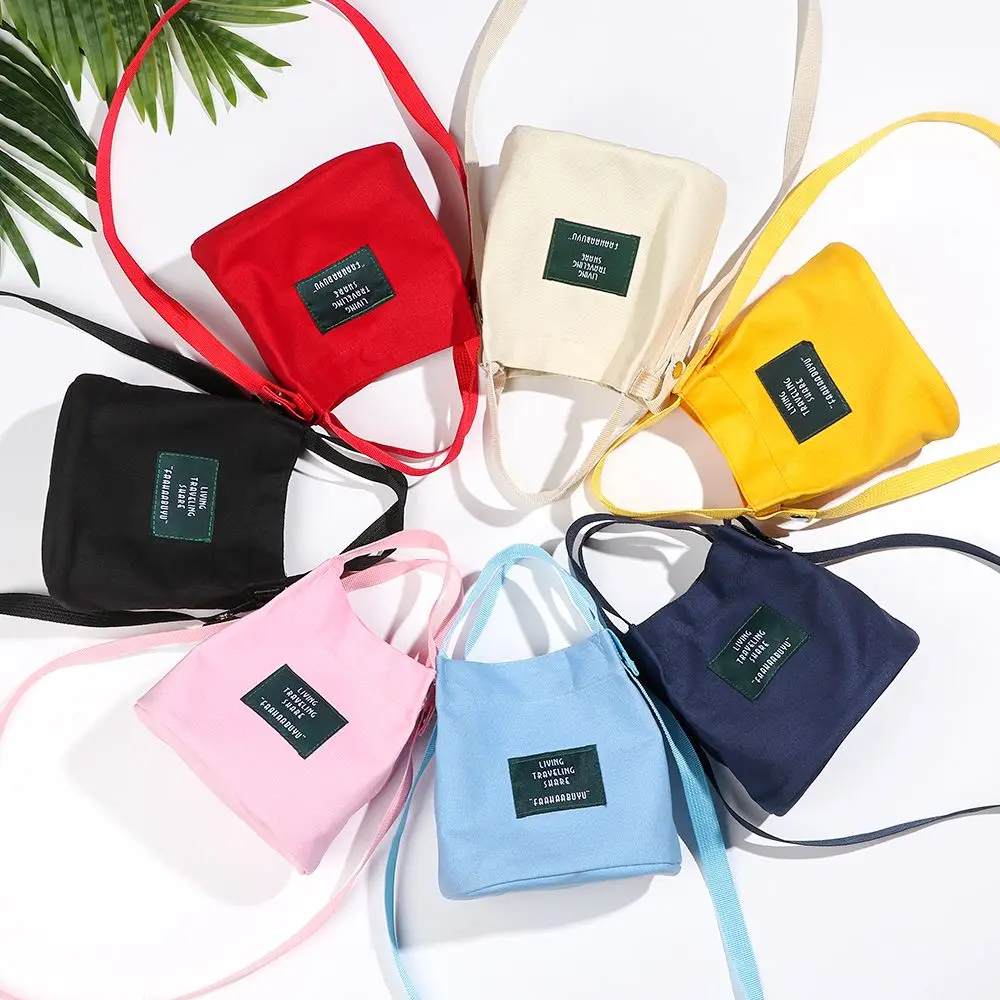 Bolso cruzado de lona con letras y hebilla para mujer – tote - imagen 4