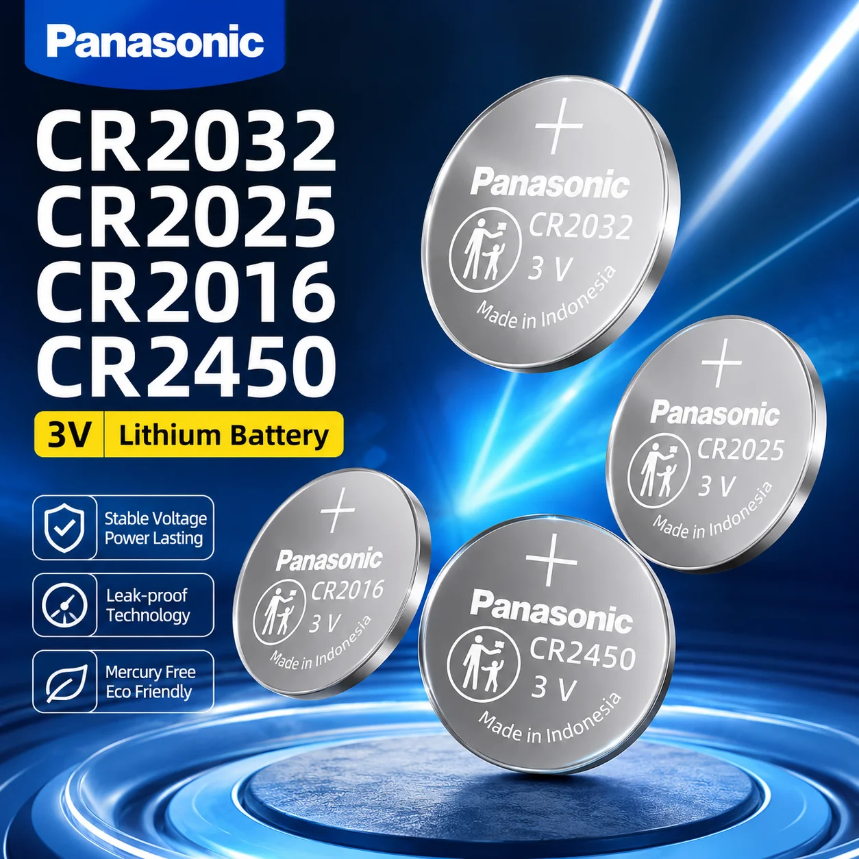 Pila de botón litio Panasonic para reloj y mando a distancia - imagen 2