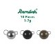 Pesas Cheburashka de tungsteno para pesca con montaje seguro