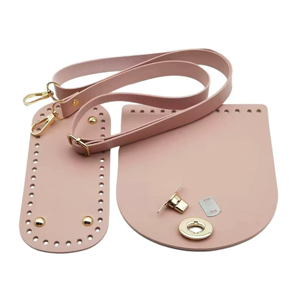 Base de Cuero PU para Bolsos DIY – Correa Tejida Artesanal