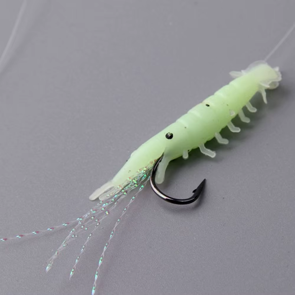 DNDYUJU Vinilo Luminoso Camarón – Señuelo brillante para pesca - imagen 2