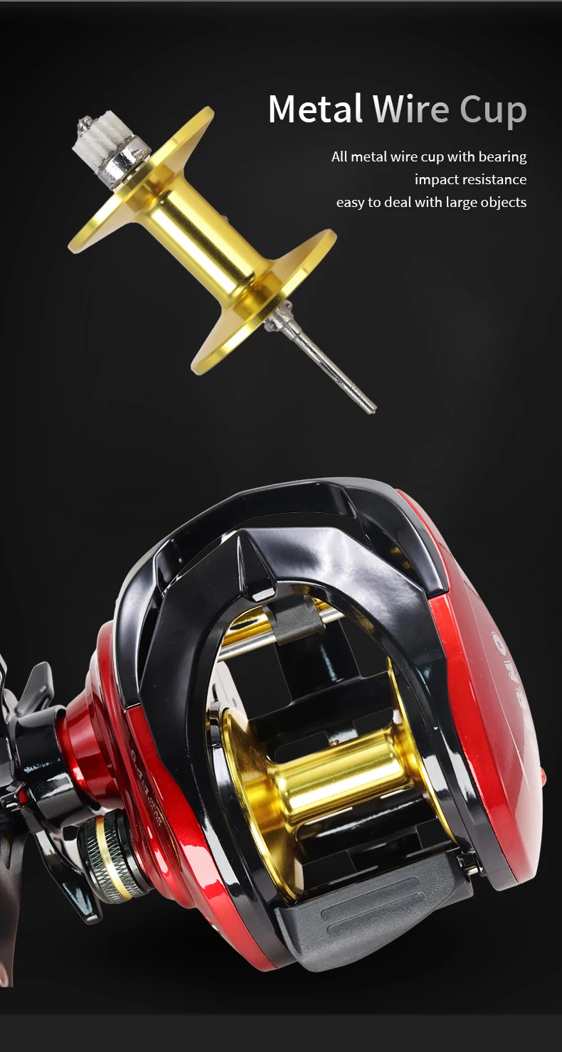 Sistema de freno, pick‑up y mango metálico