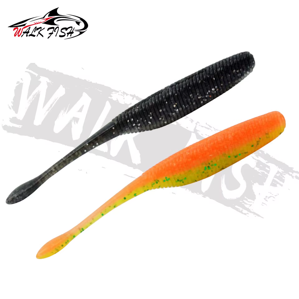Señuelo de vinilo WALK FISH cola recta con sal - imagen 2
