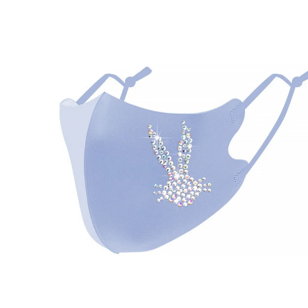 Mascarilla con diseño tipo diamantes
